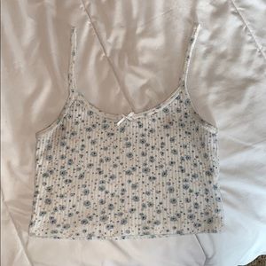Brandy Melville floral cropped top